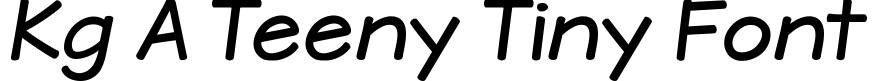 KG A Teeny Tiny Font