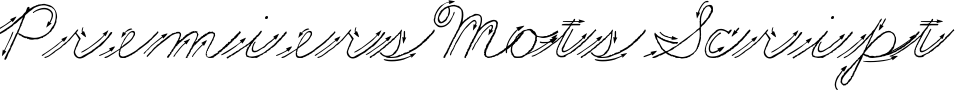 Premiers Mots Script