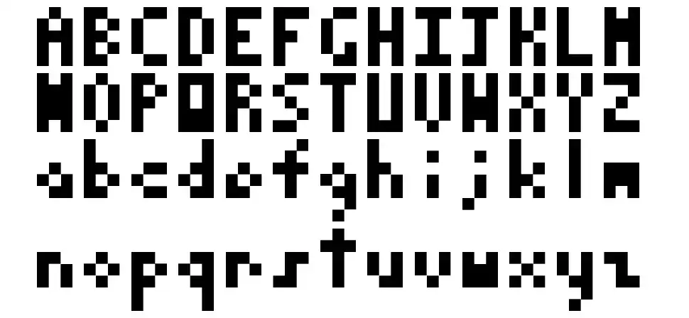3 by 5font specimens