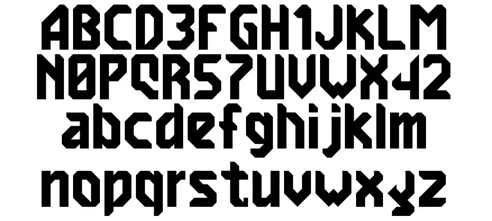 7ABL3font specimens