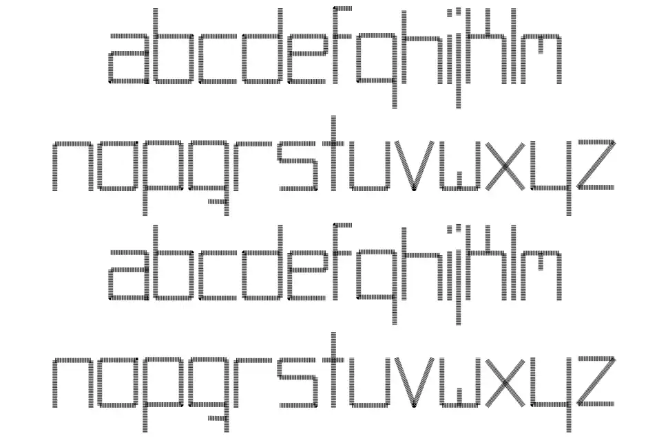 Abstractafont specimens
