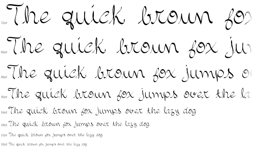 Allura Scriptfont waterfall