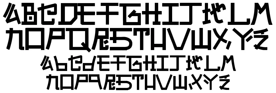 Alphabet SNK by PMPEPSfont specimens