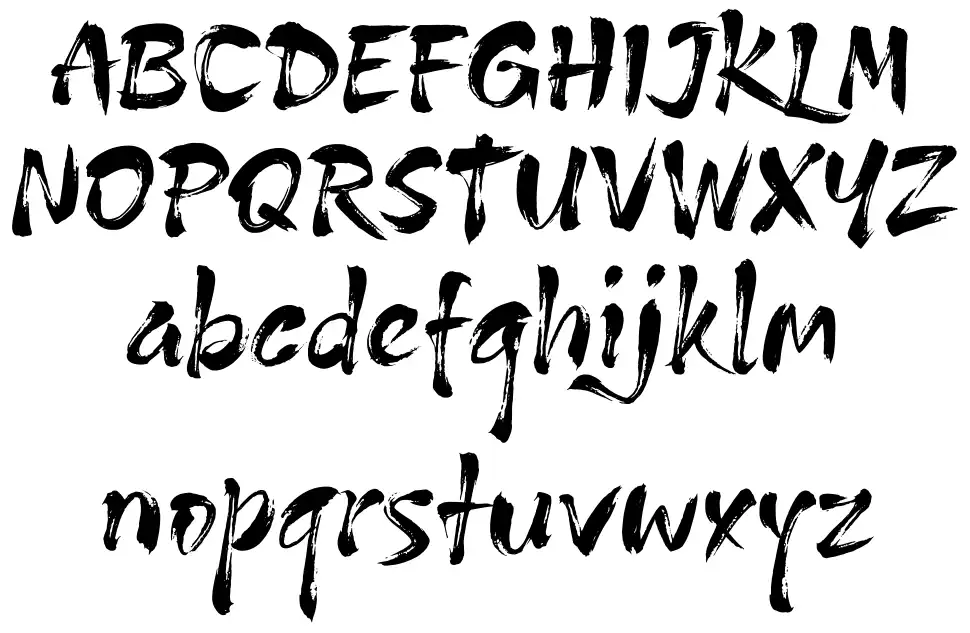 Amanojaku Образец Amanojakufont specimens