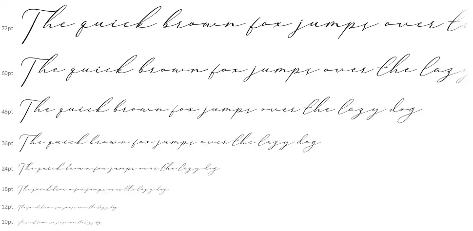 Angelica Signaturefont waterfall