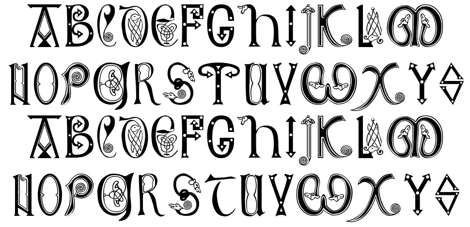 Anglo-Saxon, 8th c.font specimens