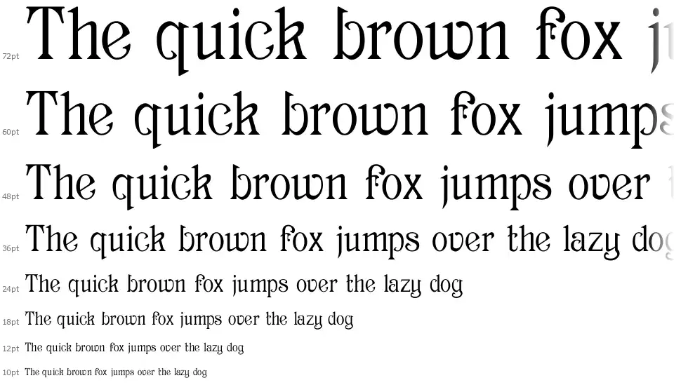Archaic 1897font waterfall