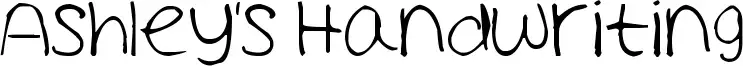 Ashley's Handwriting