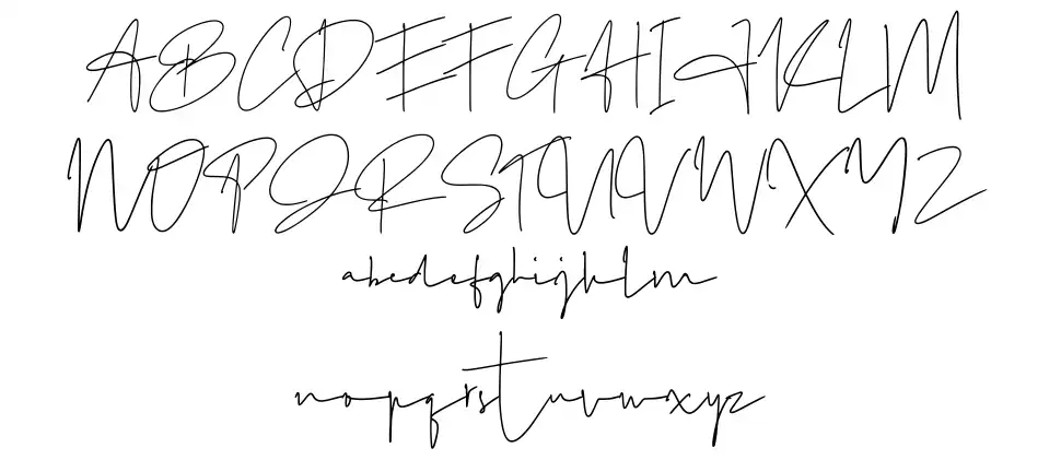 Author Signaturefont specimens