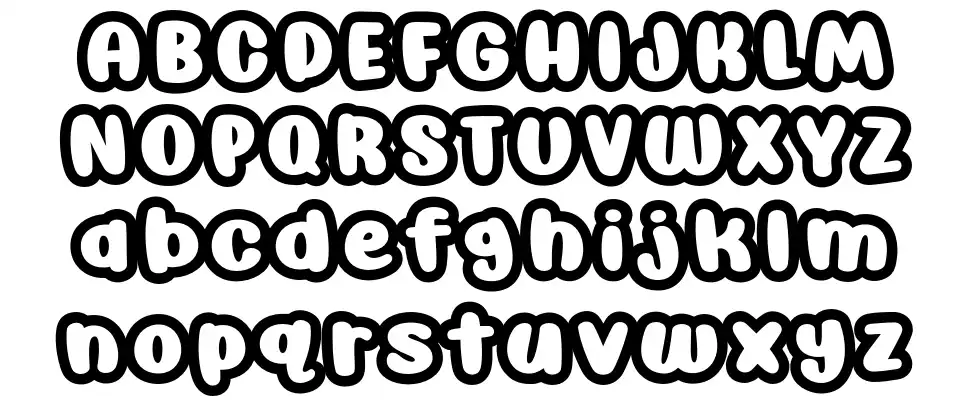 Awesome Possum Outlinefont specimens