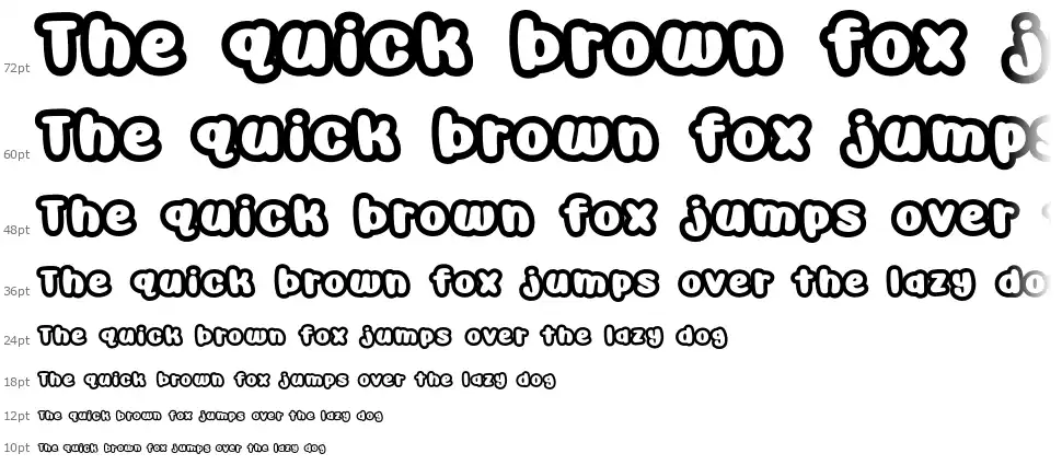 Awesome Possum Outlinefont waterfall