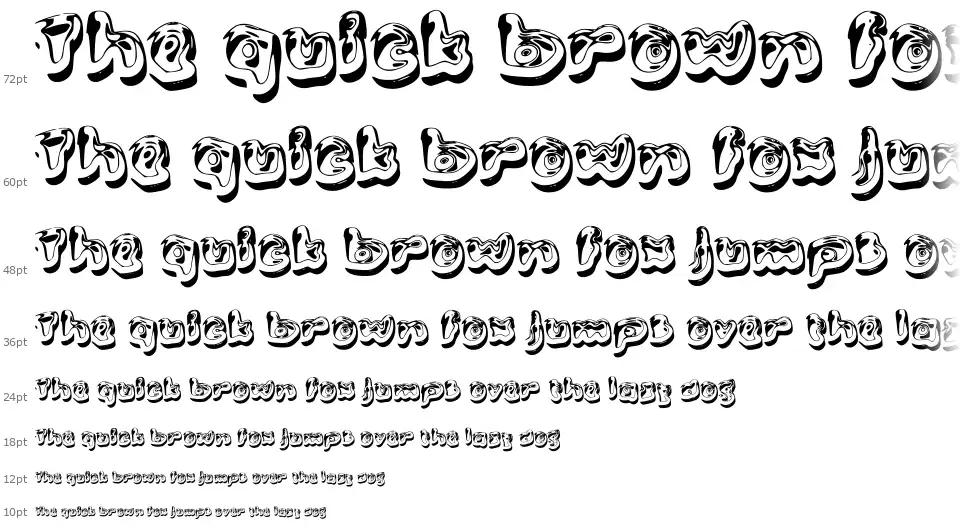 b Bubble Goldfont waterfall