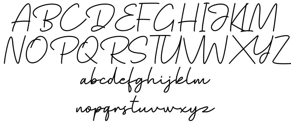 Baginda Scriptfont specimens