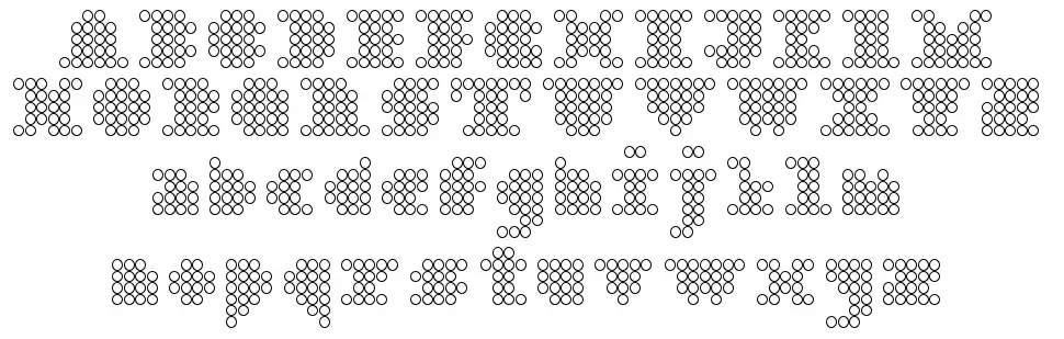 Bar Dotfont specimens