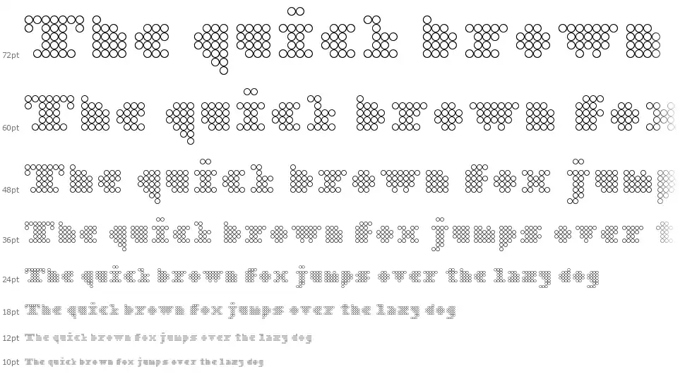 Bar Dotfont waterfall