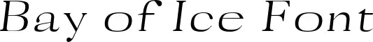 Bay of Ice Font