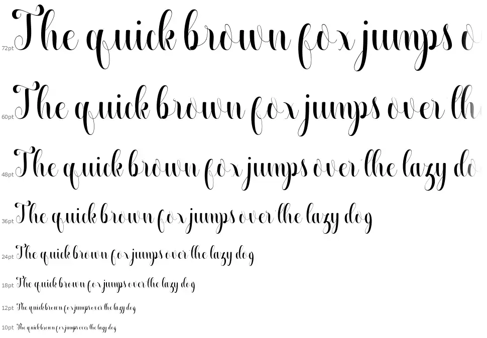 Beautiful Calligraphyfont waterfall