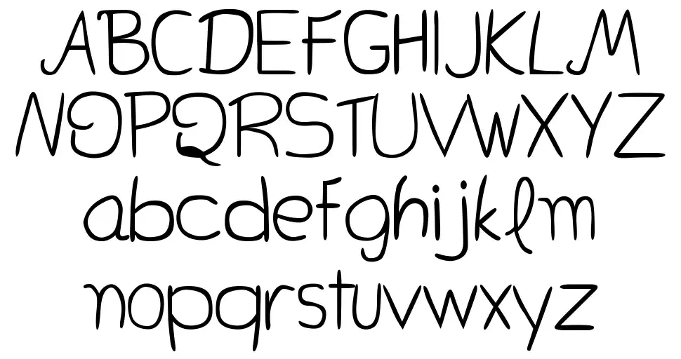 Bella K. Don't Blinkfont specimens
