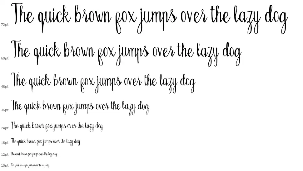 Bellanie Scriptfont waterfall