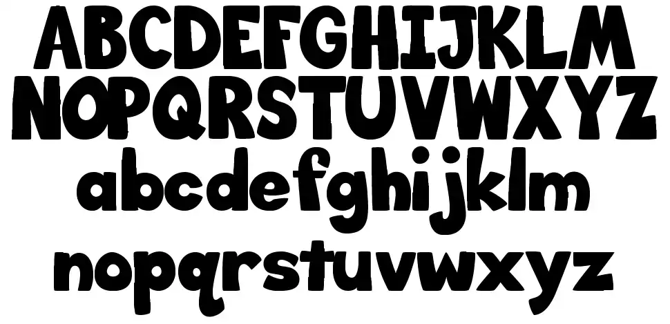 Big Bottom Cartoonfont specimens