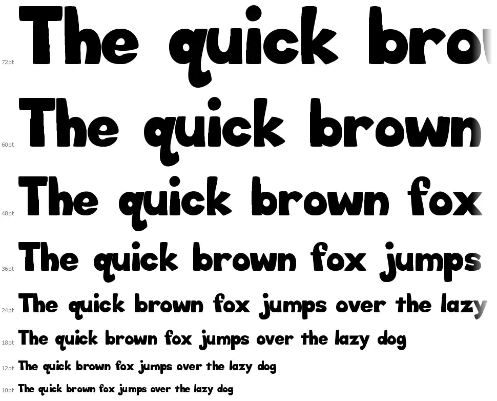 Big Bottom Cartoonfont waterfall