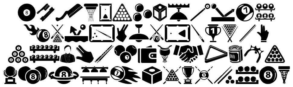 Billiardfont specimens