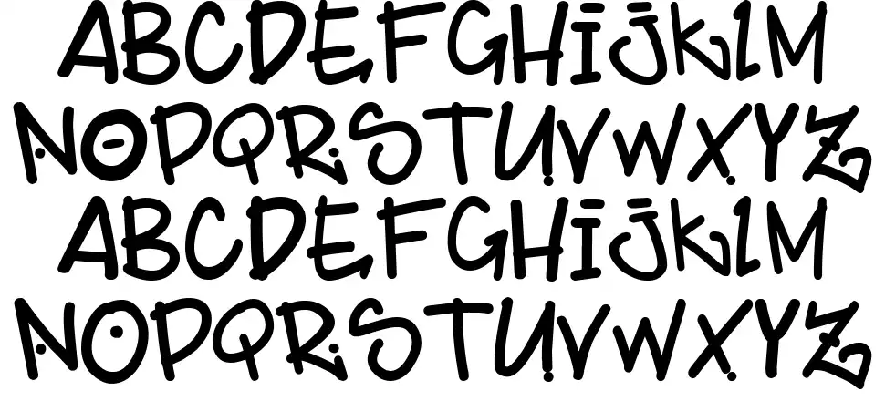 BillyBop Maj Tagfont specimens