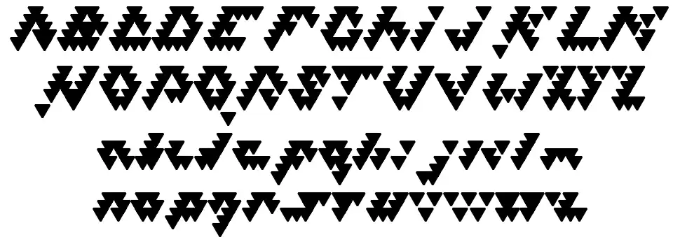 Bizar Loved Trianglesfont specimens