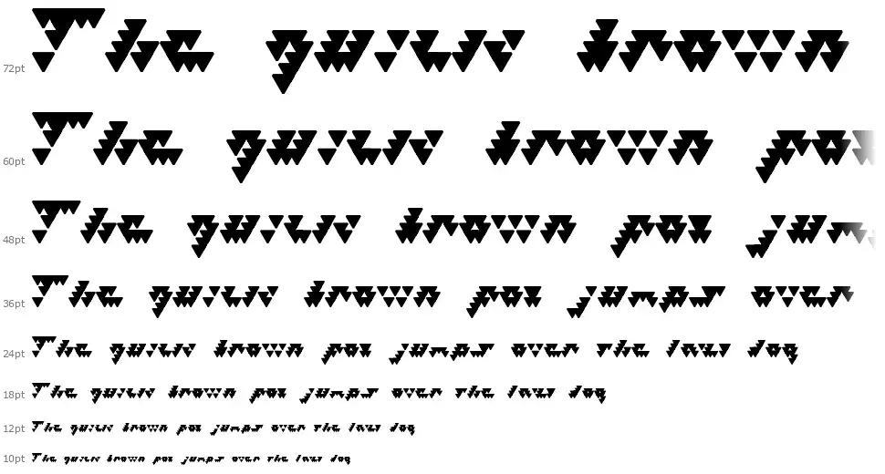 Bizar Loved Trianglesfont waterfall