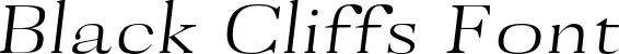 Black Cliffs Font