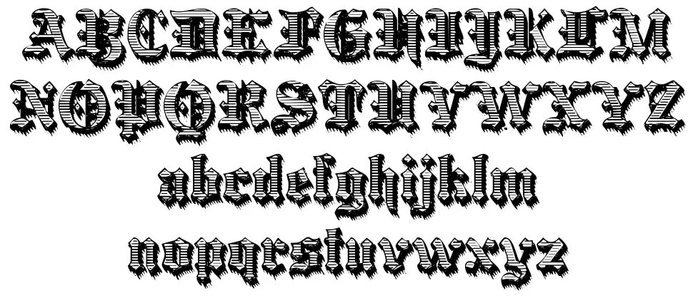Black Ornamented, No. 537font specimens