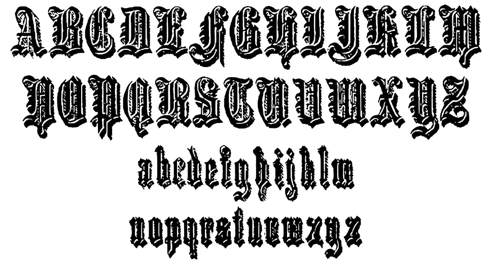 Black Ornamented, No. 539font specimens