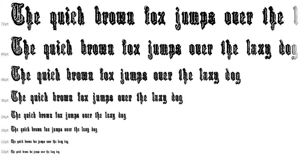Black Ornamented, No. 539font waterfall