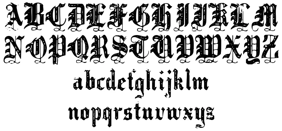 Black Ornamented, No. 542font specimens