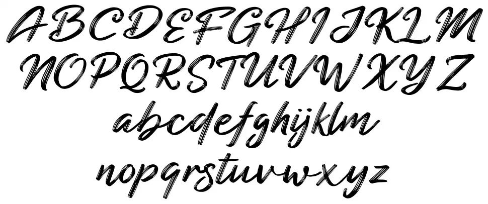 Blackened Scriptfont specimens
