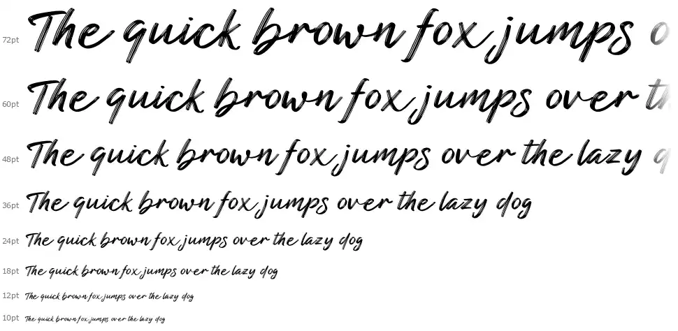 Blackened Scriptfont waterfall