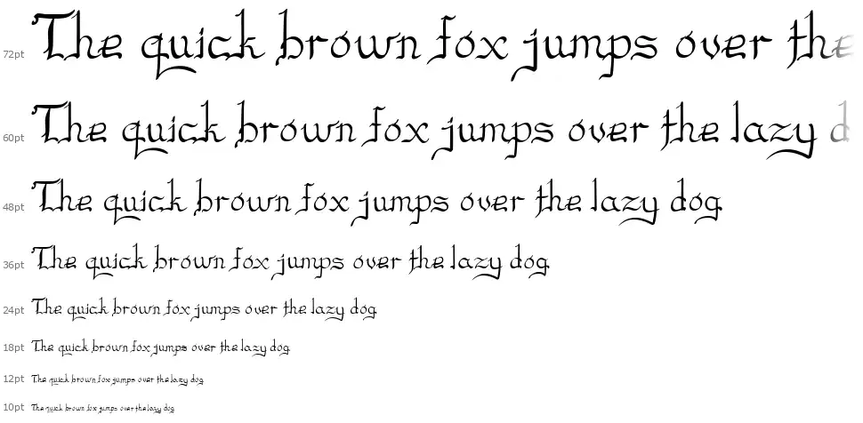 Blackscriptfont waterfall