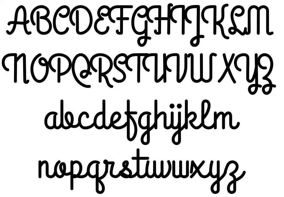 Blackscript Letterfont specimens