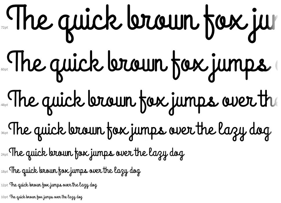 Blackscript Letterfont waterfall