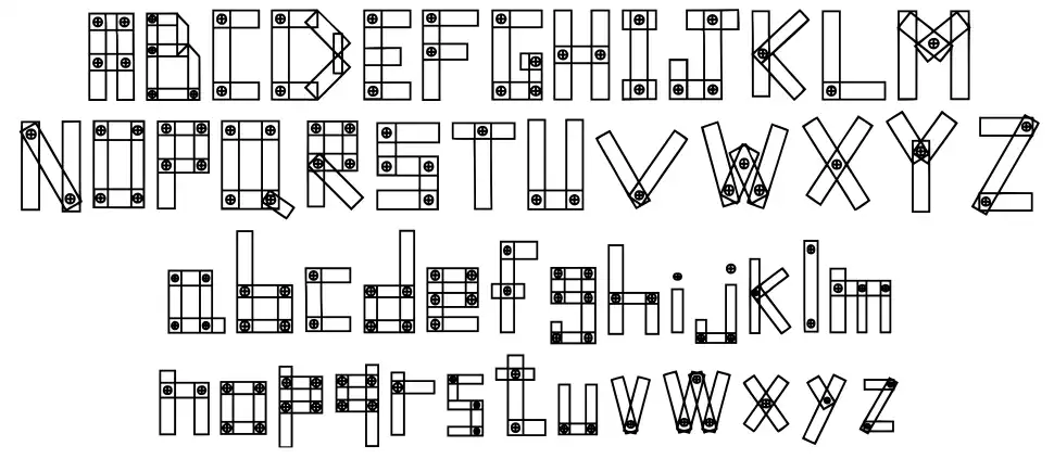 Blocks N Boltsfont specimens