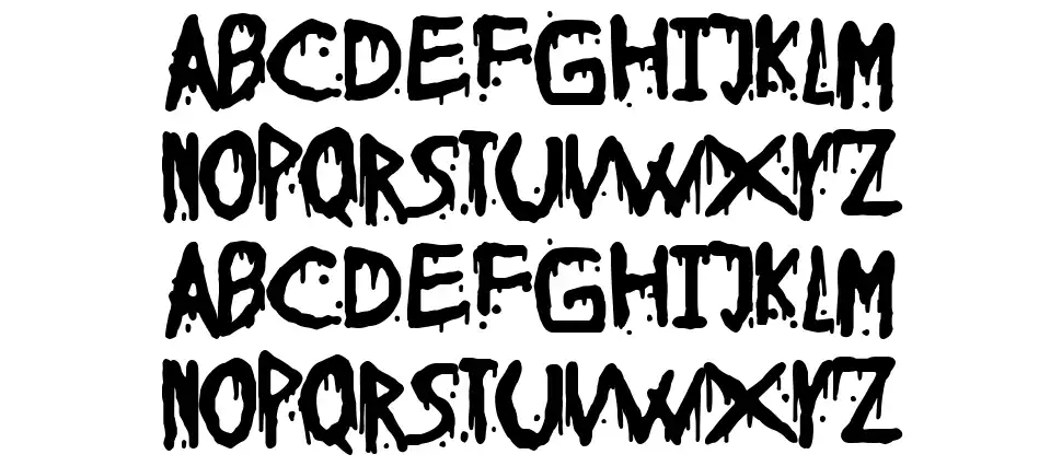 Blood & Horrorfont specimens