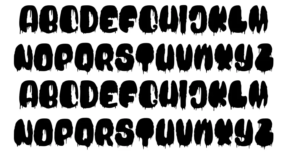 Blood Bold Drippedfont specimens