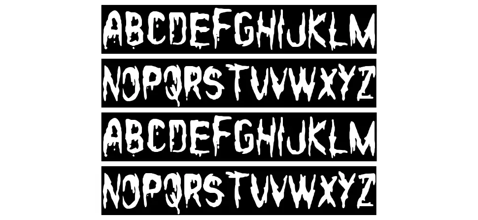 Bloody Winterfont specimens