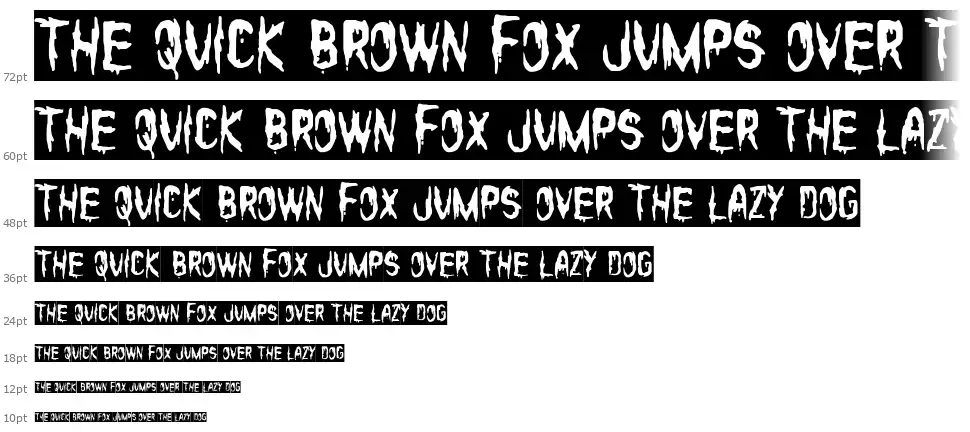 Bloody Winterfont waterfall