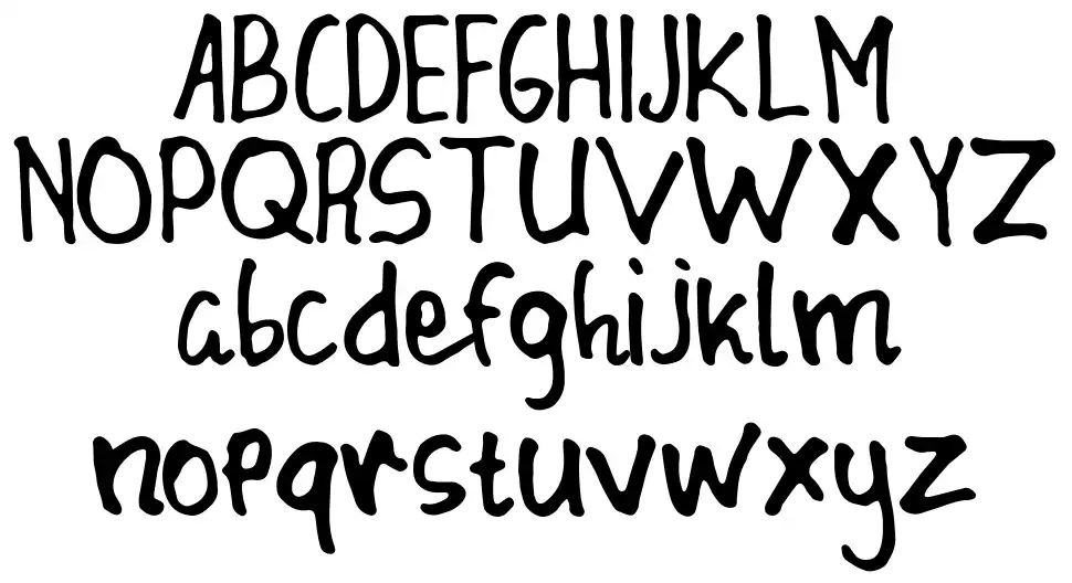 Blunder Stickyfont specimens