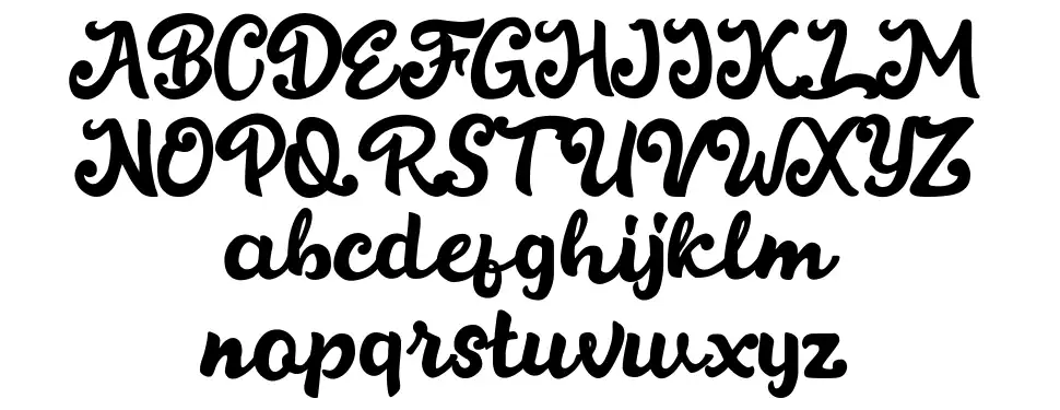 Bodyluckfont specimens