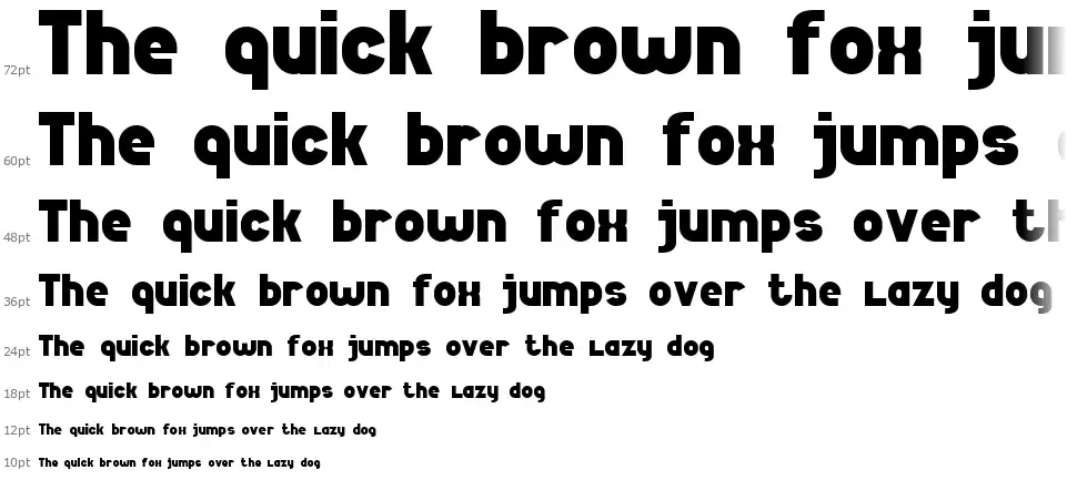 Bold Game Font 7font waterfall