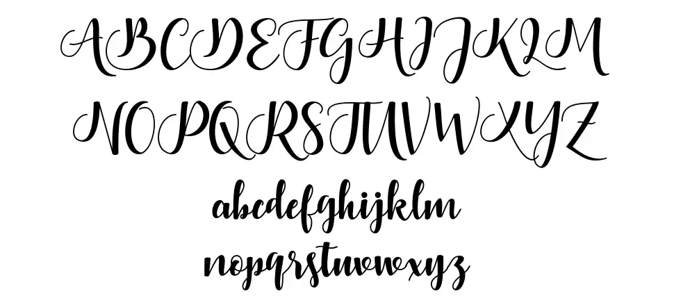Bontella Scriptfont specimens