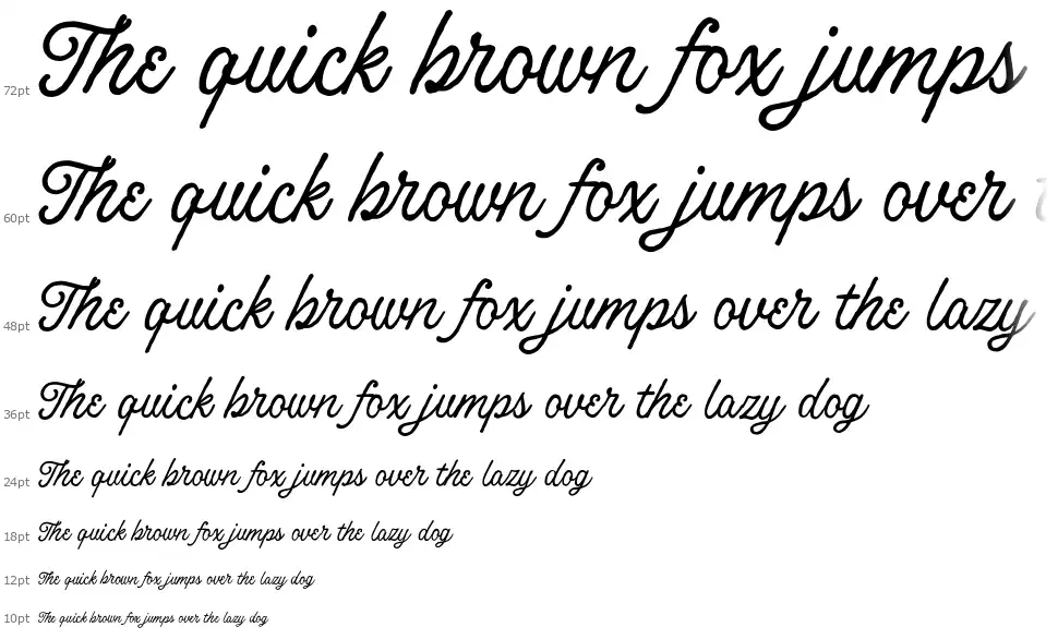 Broadley Scriptfont waterfall