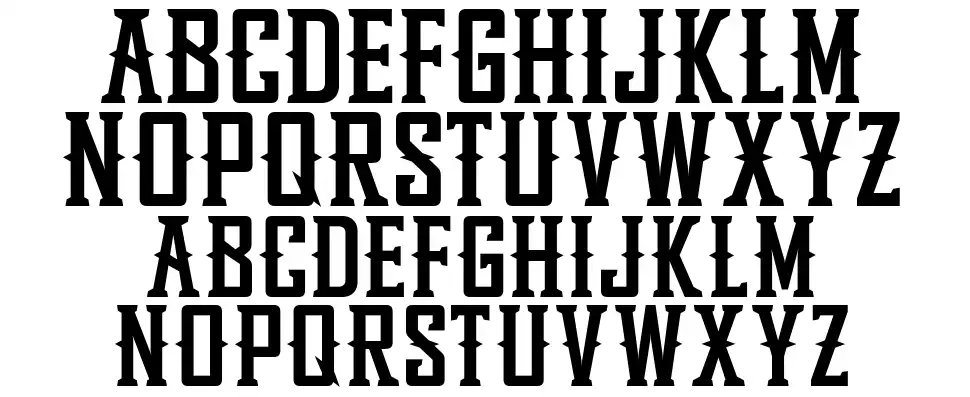 Broken Knightfont specimens